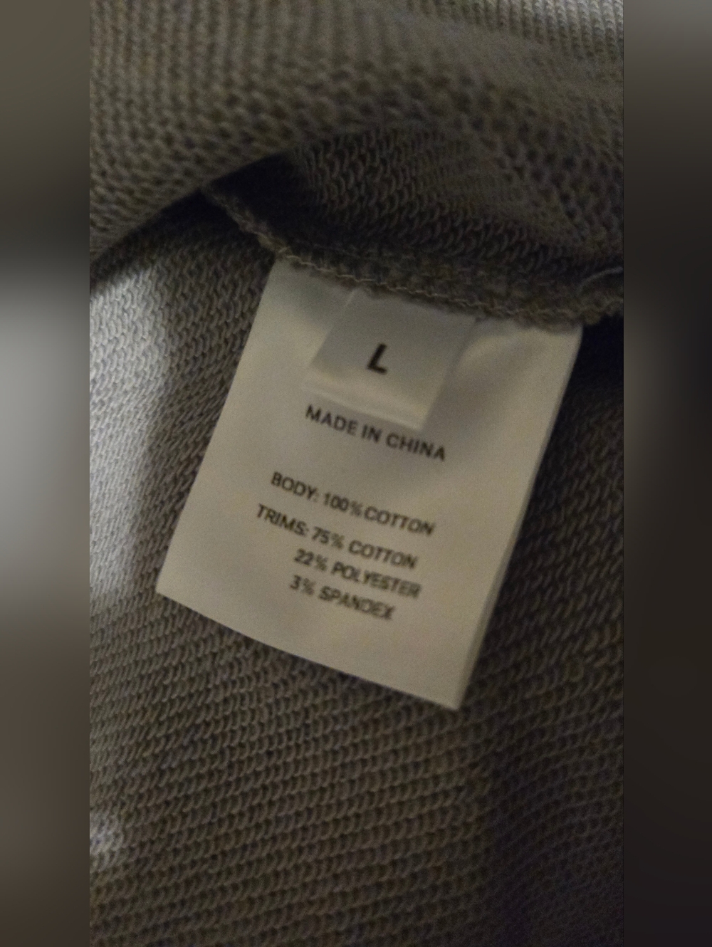 New! Rockridge Cotton Crewneck Sweatshirt Frwnch Terry Loop Lining Large Grey - Picture 5 of 5